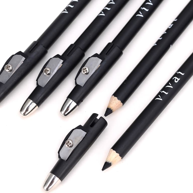 Lápis Preto Delineador Para Os Olhos Com Apontador - Vivai