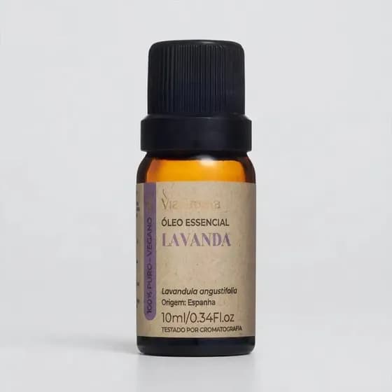 Oleo Essencial Lavanda Via Aroma 10ml Puro e Natural