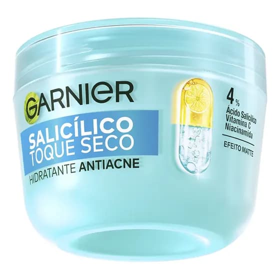 Hidratante Facial Antiacne Toque Seco com Ácido Salicílico, Uniformiza a Pele, Reduz Imperfeições e Controla a Oleosidade por 8 Horas, Garnier, 85g