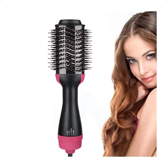 Escova Secadora E Modeladora 2 Em 1 Profissional 1200w Seca Alisa Modela Cabelo