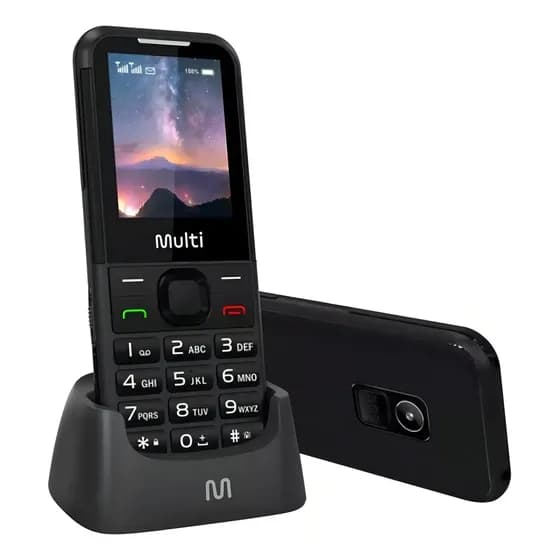 Multi Vita 4g C/ Base Carregadora Botão Sos - P9225 Cor Preto