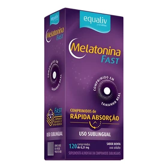 Melatonina Equaliv 120 Comp. Sublingual Rápida Absorção