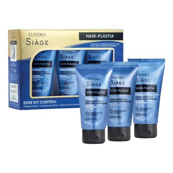 Kit Siàge Mini Hair Plastia 150ml Eudora