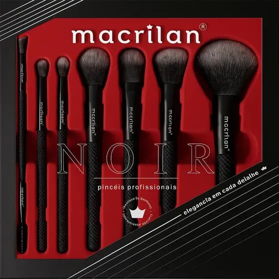 Pincéis Profissionais Maquiagem 7un Macrilan Ed009