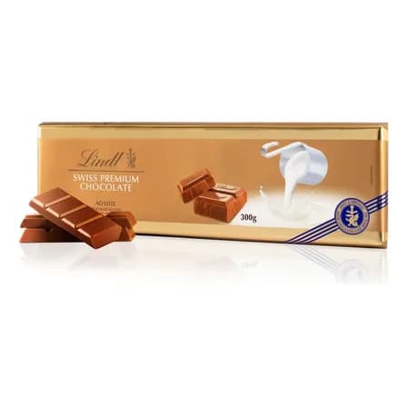 Chocolate ao Leite Lindt Swiss Premium Barra 300g