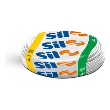 Cabo flexivel SIL Flexível 1x2.5mm² branco x 100m em rolo