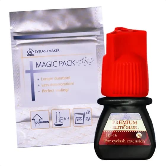 Cola Extensão Cílios Elite Hs-16 3ml Secagem Rápida Preta cola alongamento de cilios fio a fio