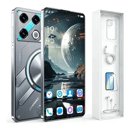 Smartphone Bobarry Gt 20 Pro 16 Gb Ram + 512 Gb Rom 6,78 Polegadas, Dois Cartões Sim, Dimensity 8300, Dois Cartões Sim, Bateria 6000 Mah, 64MP Camera, Android 15, Ip68 - Preto