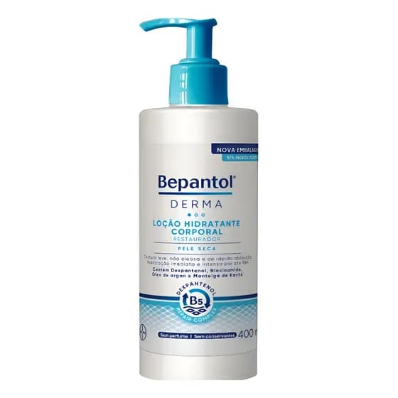 Loção Hidratante Corporal Bepantol Derma Hidratação Restauradora Diária Pele Seca 400ml