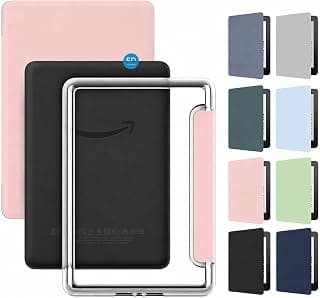 Capa Capinha Case para Kindle 11ª Geração 2024 e 2022 (C2V2L3 e RS23CV) de 6 Polegadas com Função Ativa e Desativa e Fundo em Acrílico (Rosa Claro)